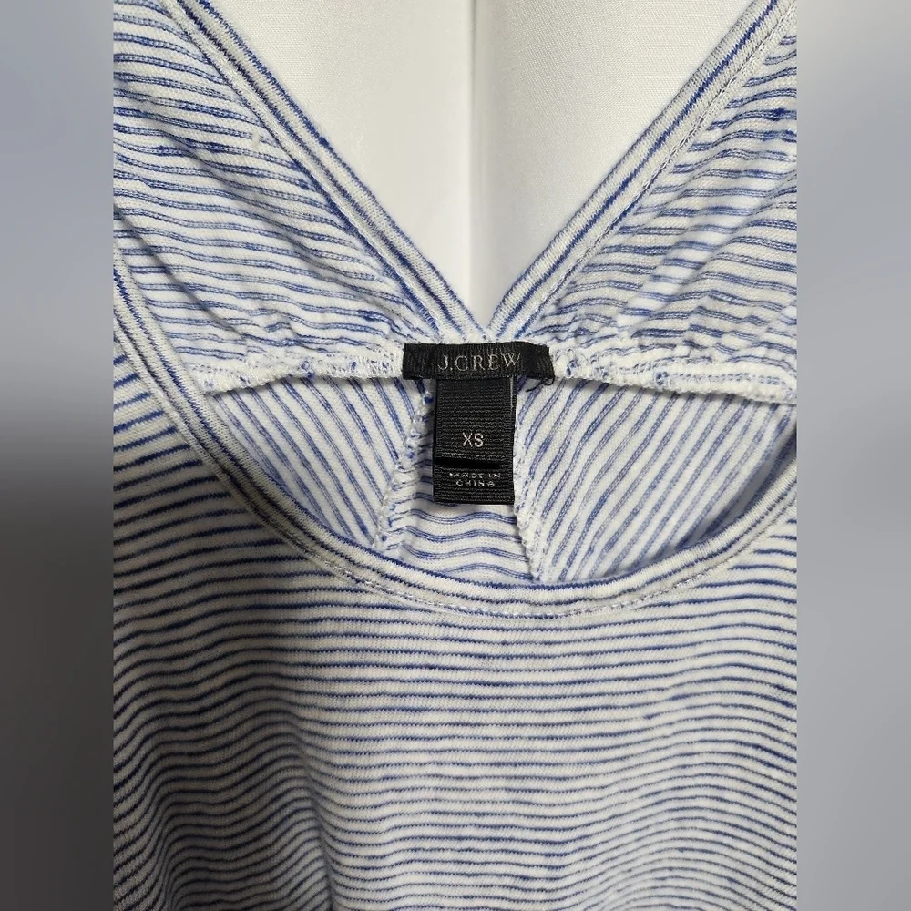 J. Crew Blue White Stripe‎ Tank Top XS